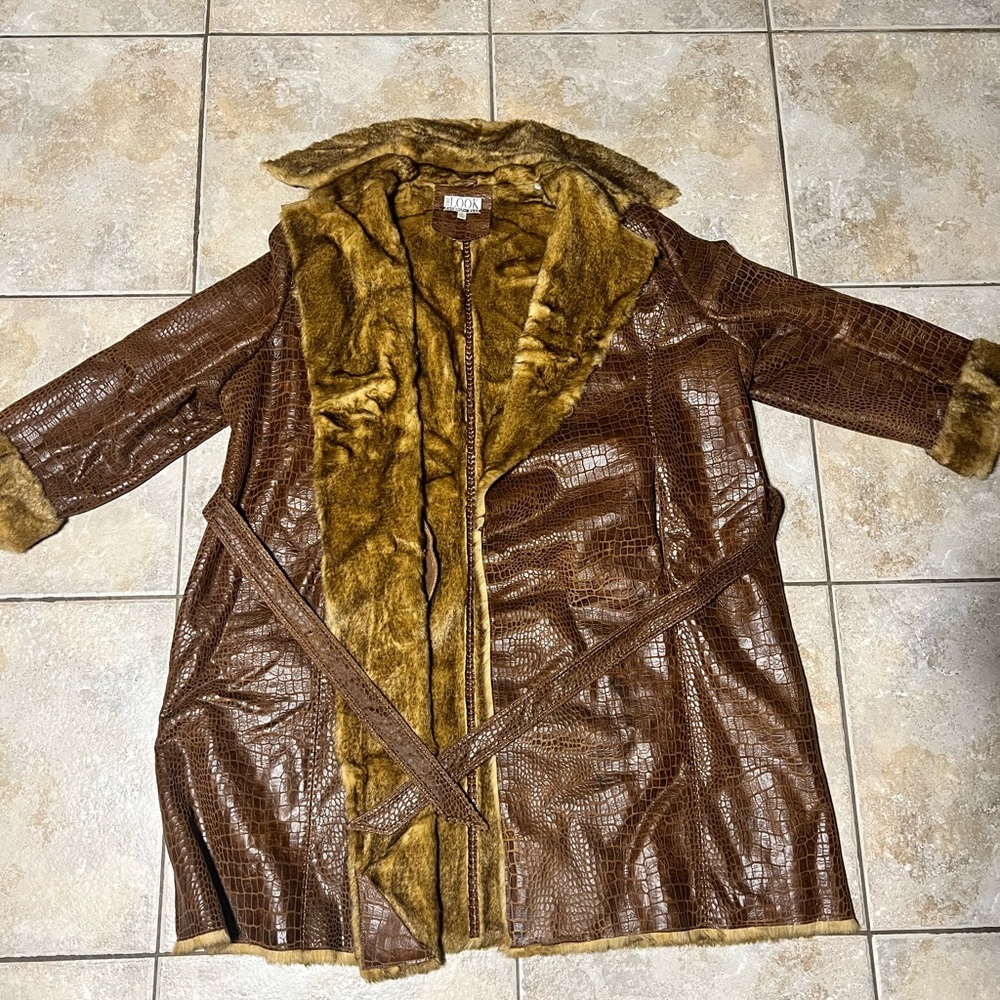 Ralph Duke The Look Long Brown Fur Coat Size 3x
